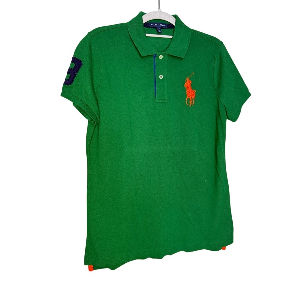 Polo Ralph Lauren classic fit big pony‎ logo short sleeve green top